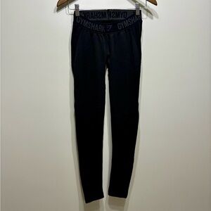 Gymshark Sport Workout Low Rise Booty Butt Enhancing  Leggings Bottoms Black